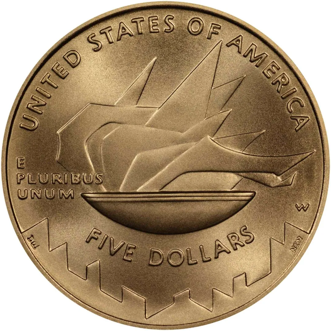 美国2002年W厂第19届盐湖城冬季奥林匹克运动会5美元金质纪念币 评级等级为NGC MS 70