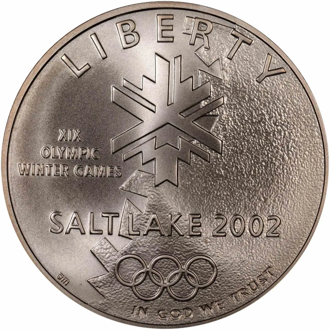 美国2002年P厂第19届盐湖城冬季奥林匹克运动会1美元银质纪念币 评级等级为NGC MS 70